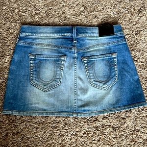 True Religion Blue Jean Mini Skirt